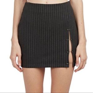 DANIELLE GUIZO black pinstripe skirt M
